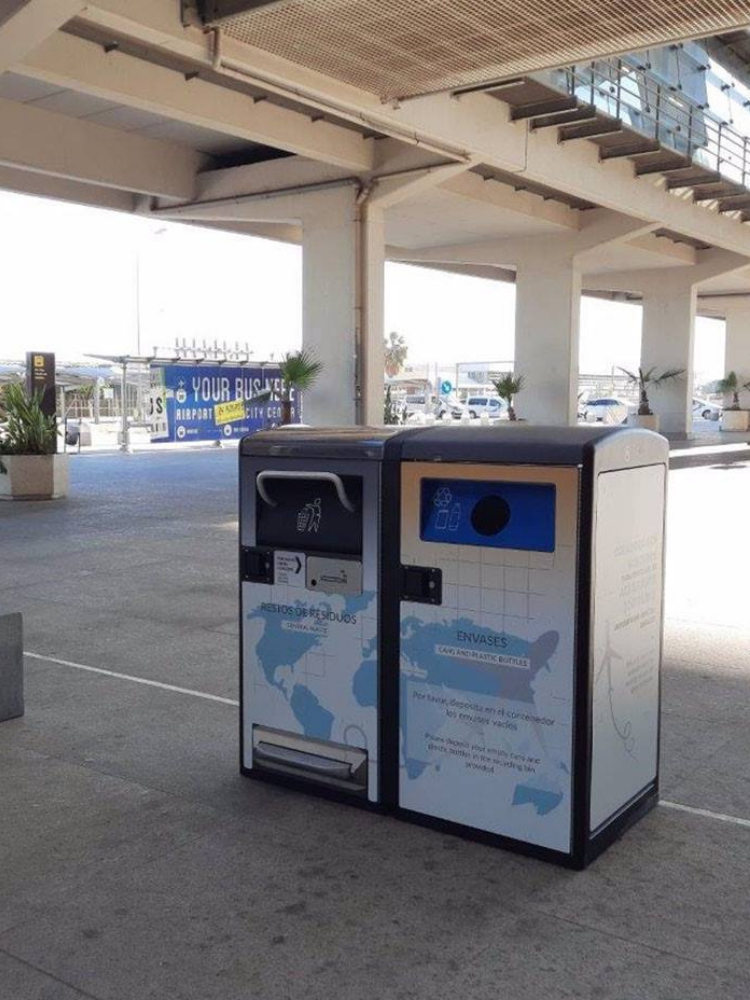 Malaga airport smart bins smart bin airport